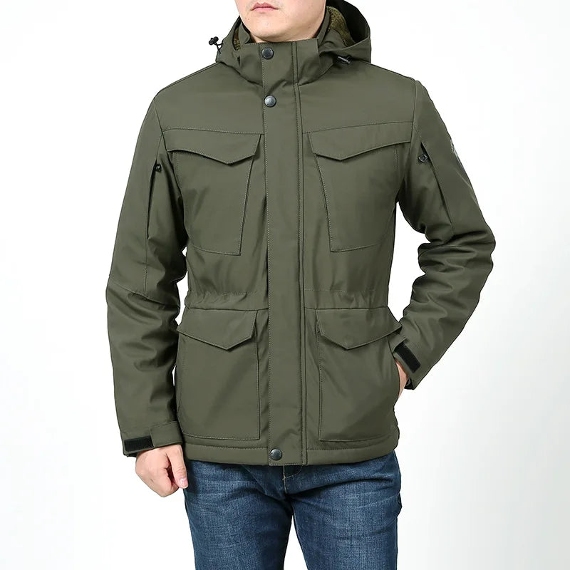 Men's Utility Field Jacket Multi Pocket Outdoor Style