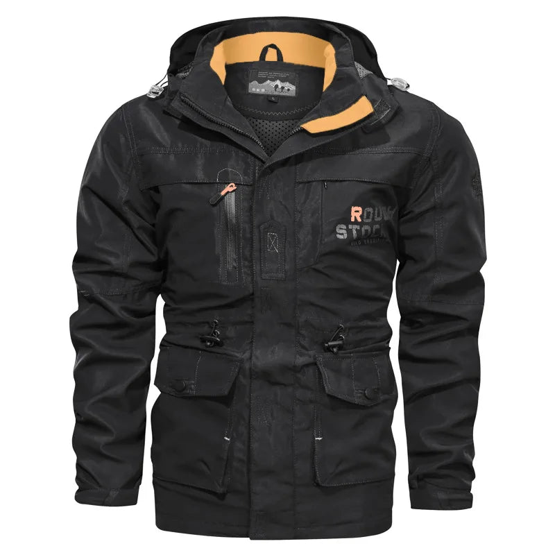 Men's Utility Windbreaker Jacket Slim Fit Casual Style