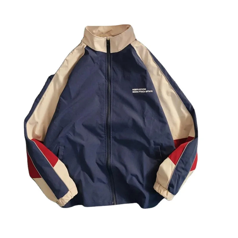 Men's Varsity Windbreaker Jacket Lightweight Casual Style