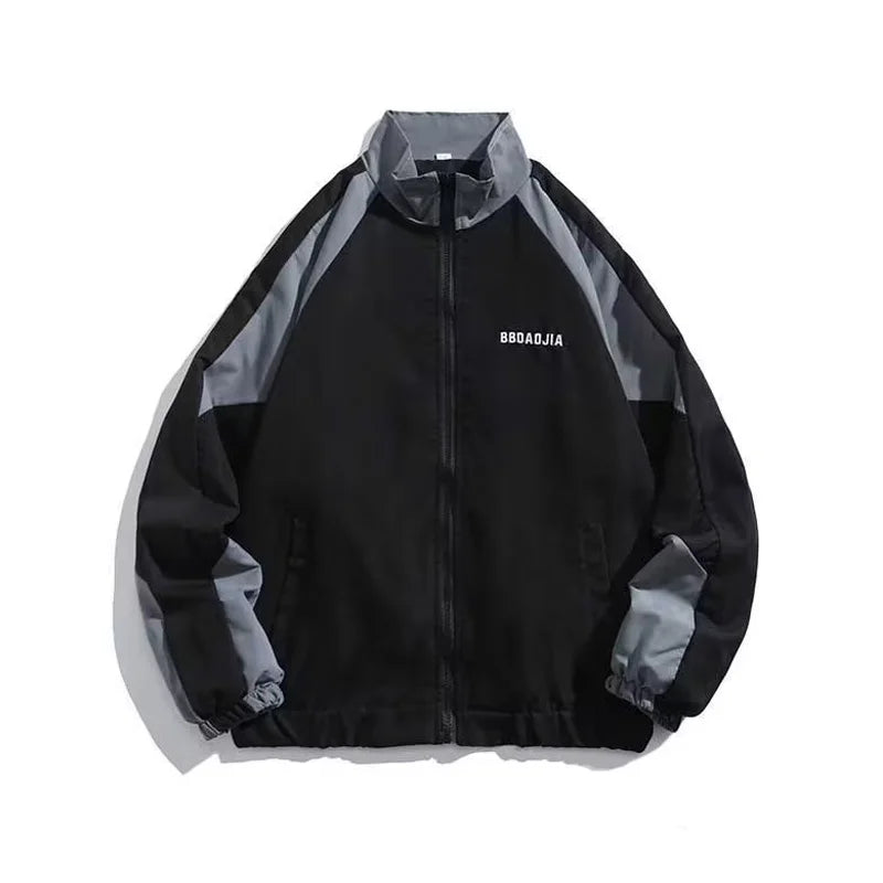 Men's Varsity Windbreaker Jacket Lightweight Casual Style