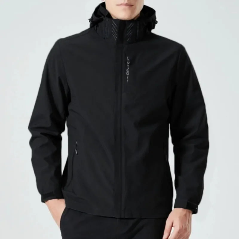 Men's Waterproof Hooded Jacket Outdoor Performance Style