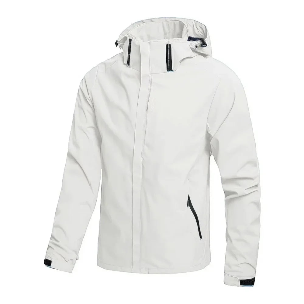 Men's Waterproof Hooded Jacket Outdoor Performance Style