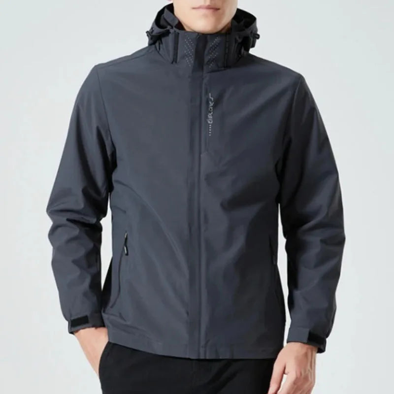 Men's Waterproof Hooded Jacket Outdoor Performance Style