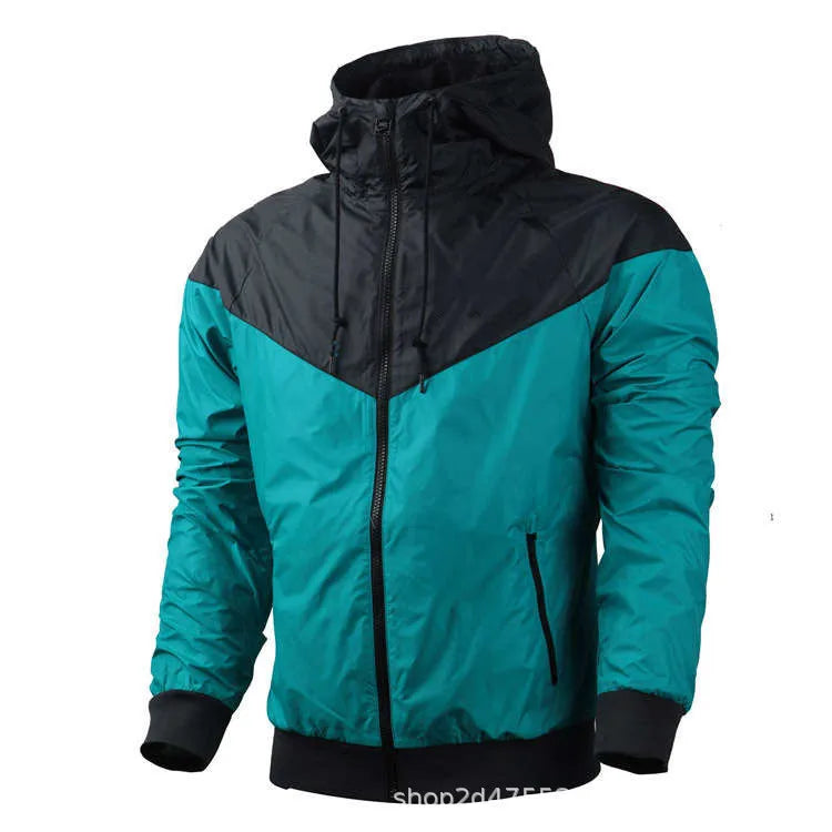 Men's Waterproof Windbreaker Jacket Hooded Outdoor Style