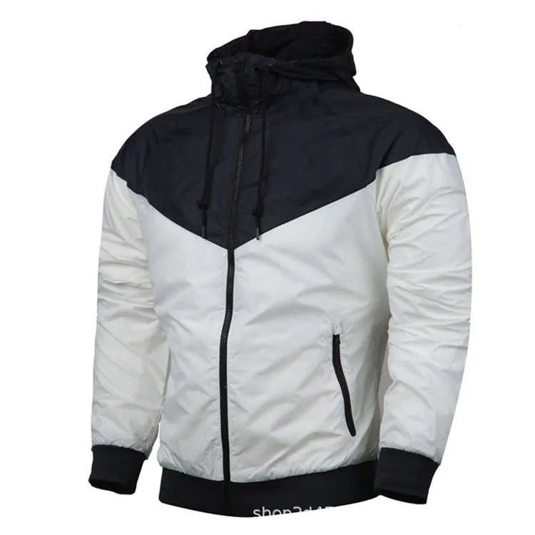 Men's Waterproof Windbreaker Jacket Hooded Outdoor Style