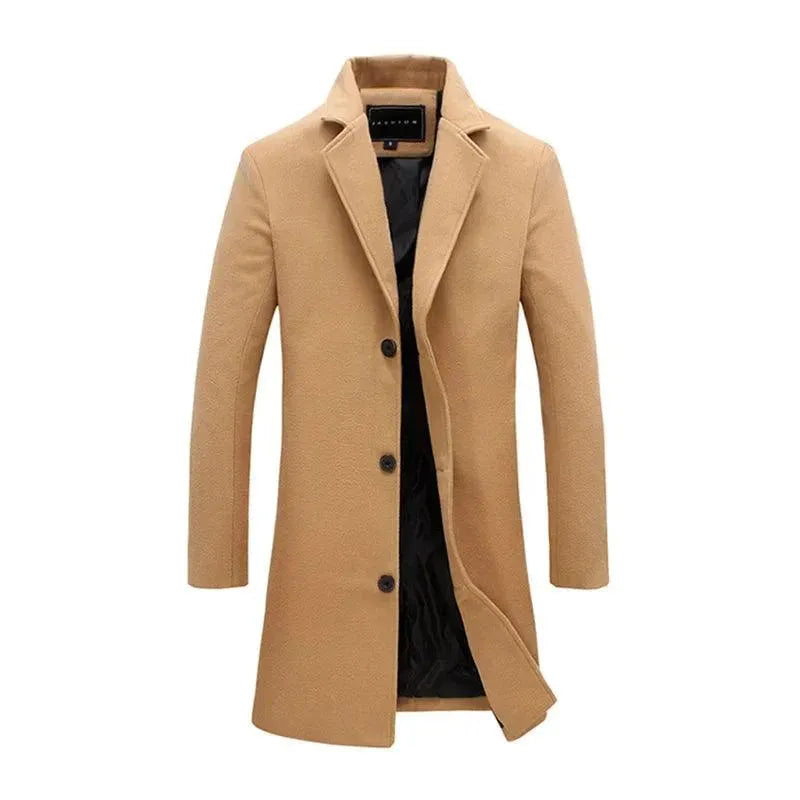 Men's Wool Overcoat Slim Fit Formal Design
