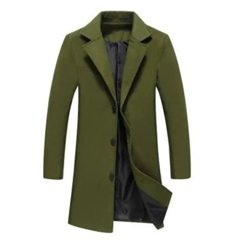Men's Wool Overcoat Slim Fit Formal Design
