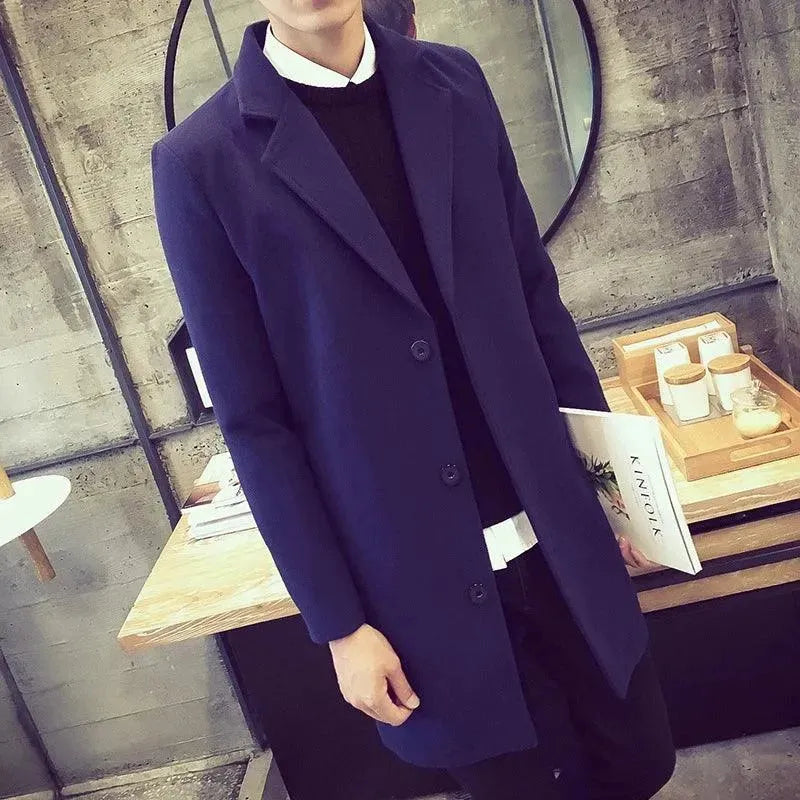 Men's Wool Overcoat Slim Fit Formal Design