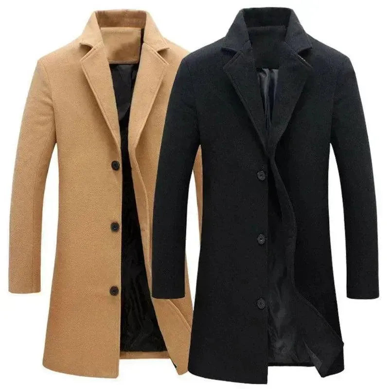 Men's Wool Overcoat Slim Fit Formal Design