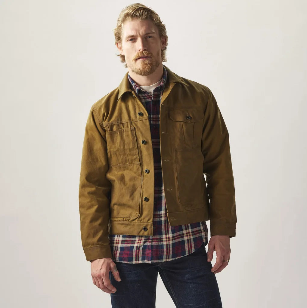 Men's Work Trucker Jacket Multiple Pocket Style