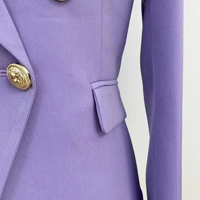 Office Ready Purple Blazer Women - Casual - Plain-Solid