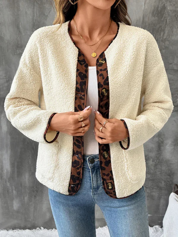 Women's Animal Print Cardigan Jacket Cozy Casual Style