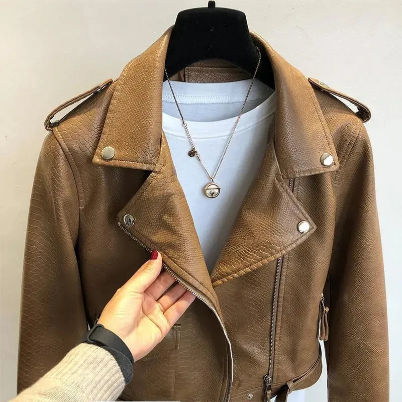 Women’s Animal Print Moto Jacket Style