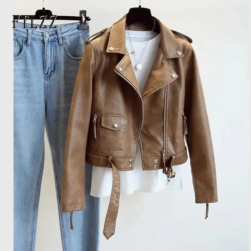 Women’s Animal Print Moto Jacket Style