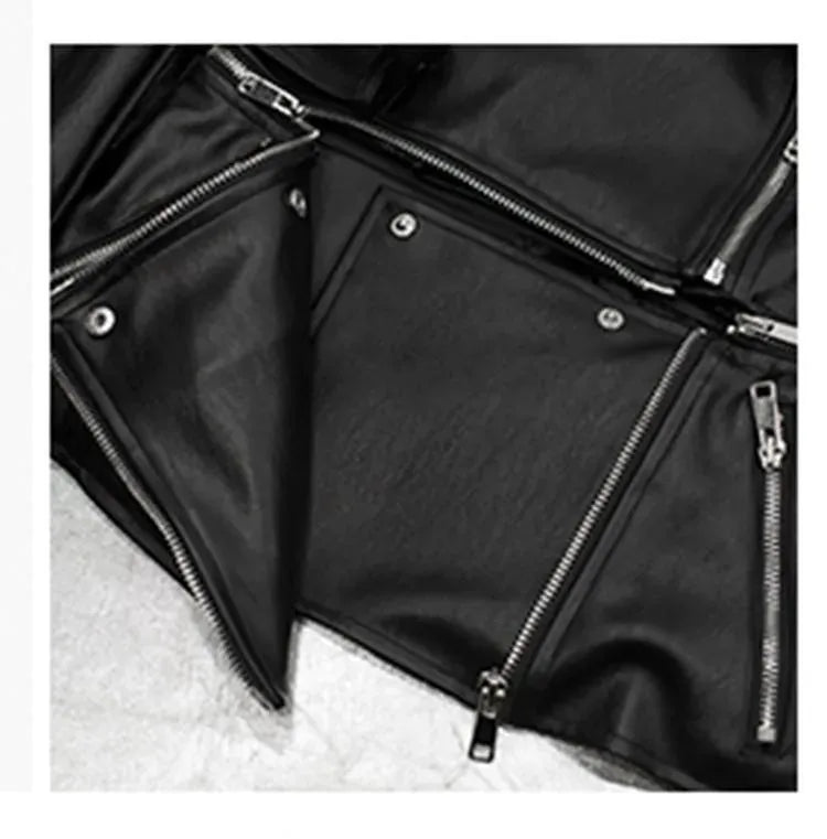 Women’s Belted Biker Jacket Edgy Style