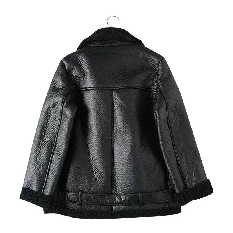 Women’s Belted Moto Bomber Jacket Style