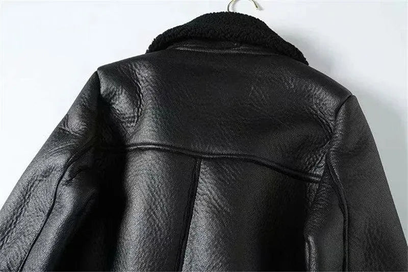 Women’s Belted Moto Bomber Jacket Style