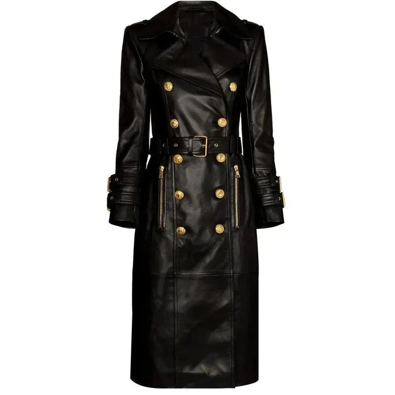 Women's Belted Trench Coat Double Breasted Style