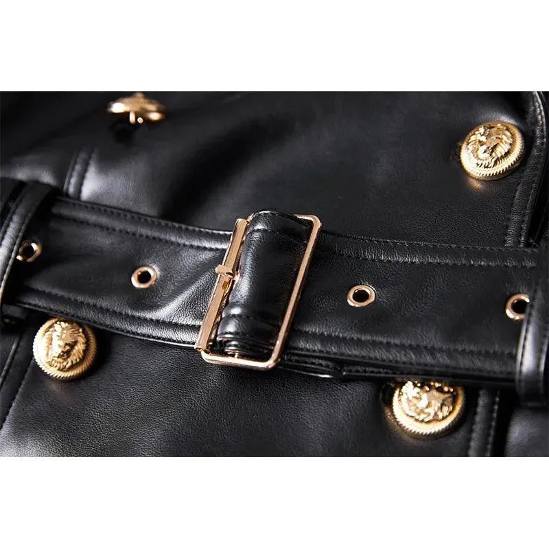 Women's Belted Trench Coat Double Breasted Style