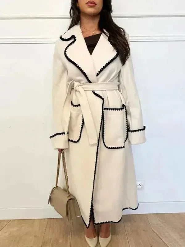 Women's Belted Trench Coat Longline Oversized Style