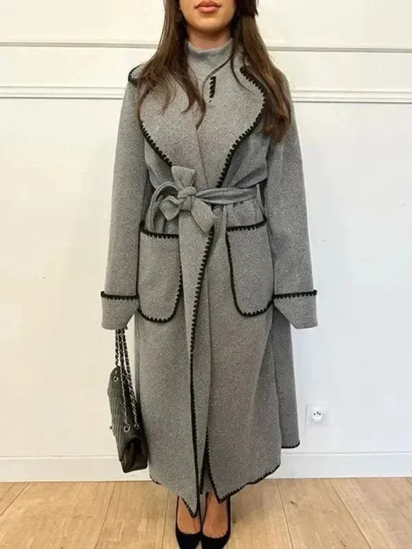 Women's Belted Trench Coat Longline Oversized Style