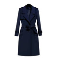 Women's Belted Trench Coat Slim Fit Elegant Style