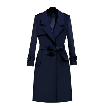 Women's Belted Trench Coat Slim Fit Elegant Style