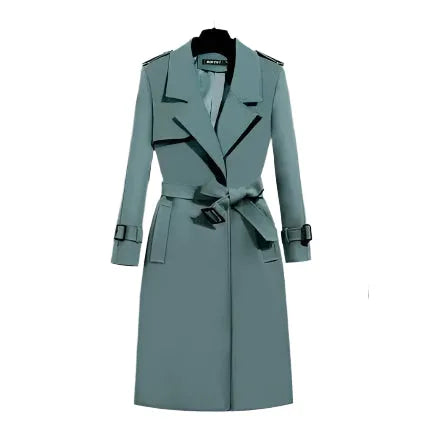 Women's Belted Trench Coat Slim Fit Elegant Style