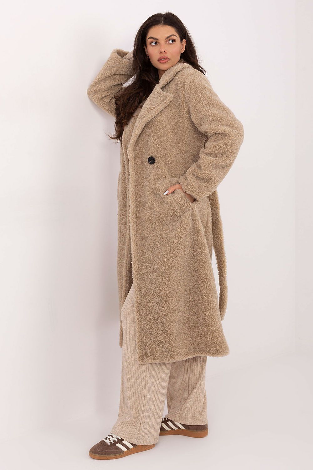 Women's Classic Belted Trench Coat — Beige