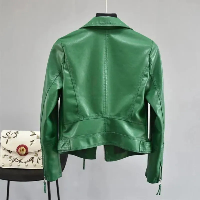 Women’s Classic Biker Jacket Casual Style
