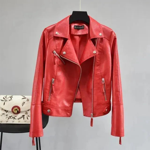 Women’s Classic Biker Jacket Casual Style
