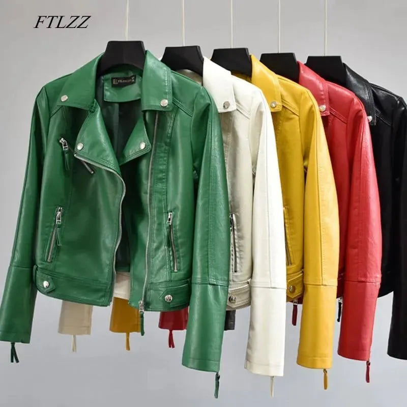 Women’s Classic Biker Jacket Casual Style