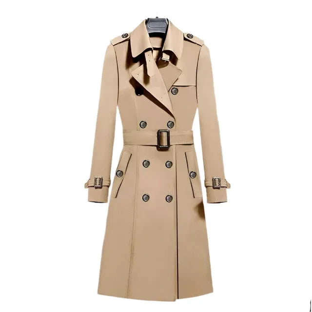 Women's Classic Trench Coat Longline Timeless Style