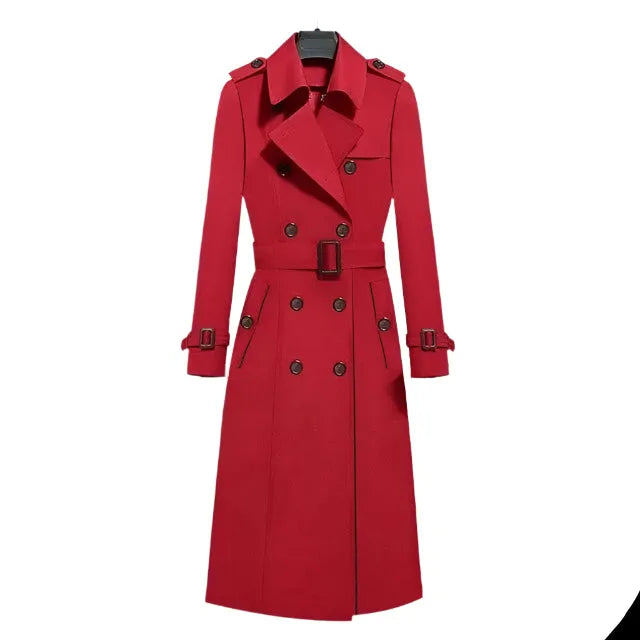 Women's Classic Trench Coat Longline Timeless Style