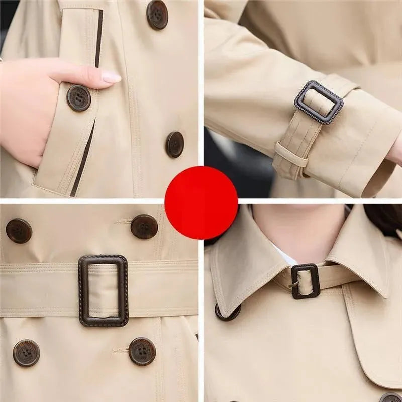 Women's Classic Trench Coat Longline Timeless Style