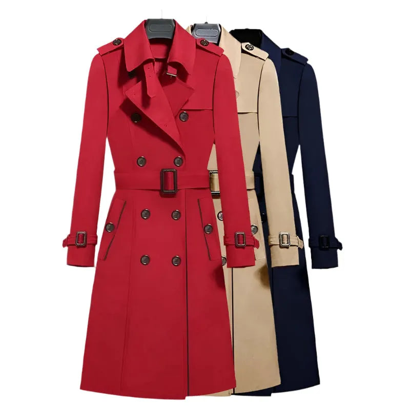 Women's Classic Trench Coat Longline Timeless Style