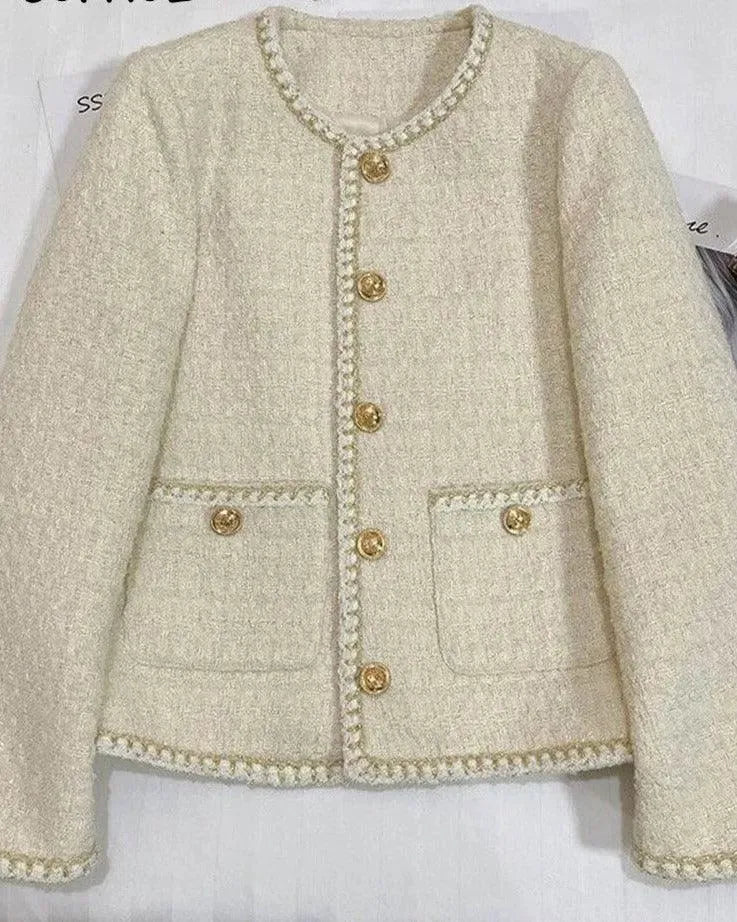 Women’s Classic Tweed Jacket Elegant Style