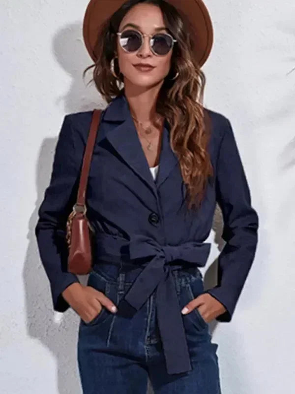Women’s Corduroy Cropped Jacket Slim Style