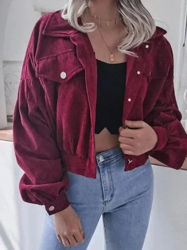 Women’s Cropped Bolero Jacket Lantern Sleeve Style