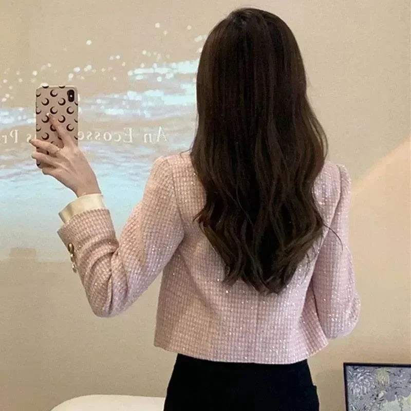 Women’s Cropped Patchwork Tweed Jacket Style