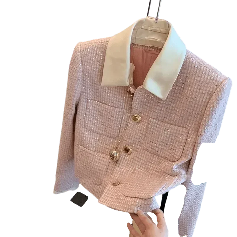 Women’s Cropped Patchwork Tweed Jacket Style