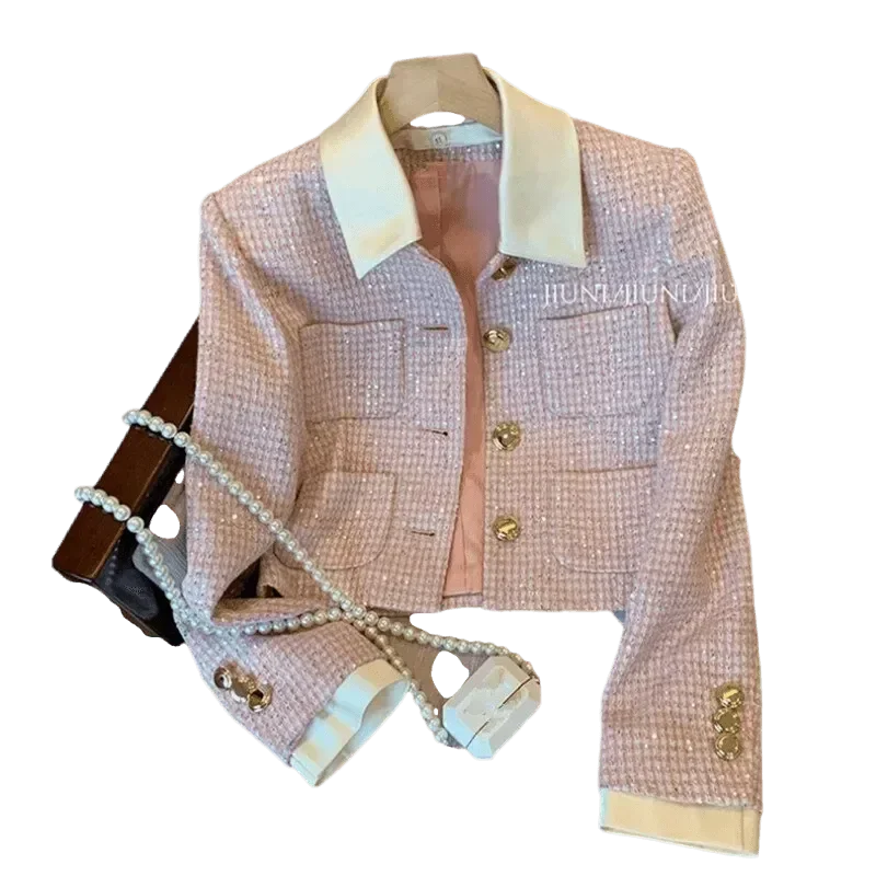 Women’s Cropped Patchwork Tweed Jacket Style