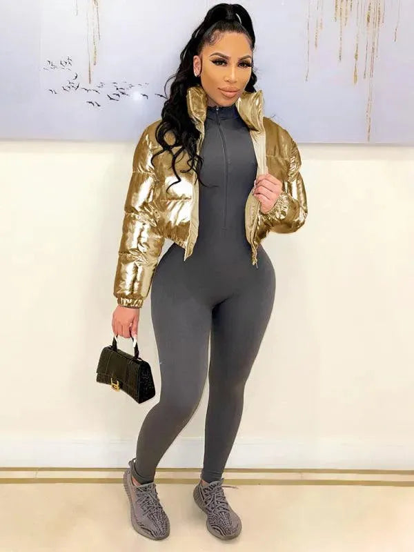 Women’s Cropped Puffer Jacket Modern Style