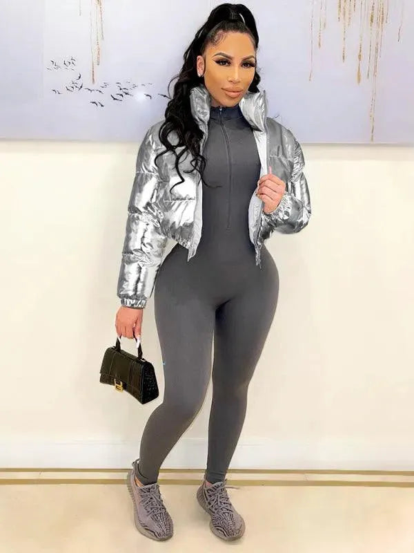Women’s Cropped Puffer Jacket Modern Style