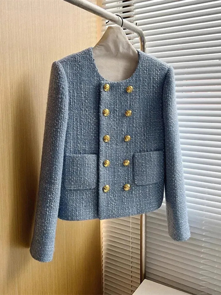 Women’s Cropped Tweed Jacket Modern Style