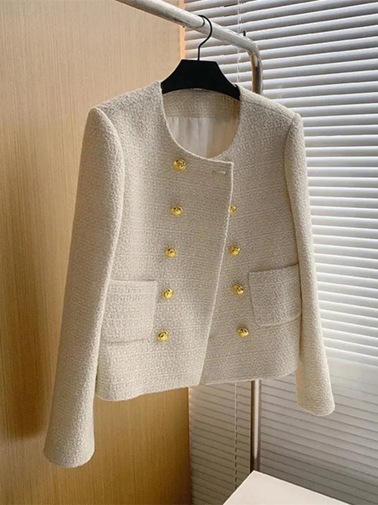 Women’s Cropped Tweed Jacket Modern Style