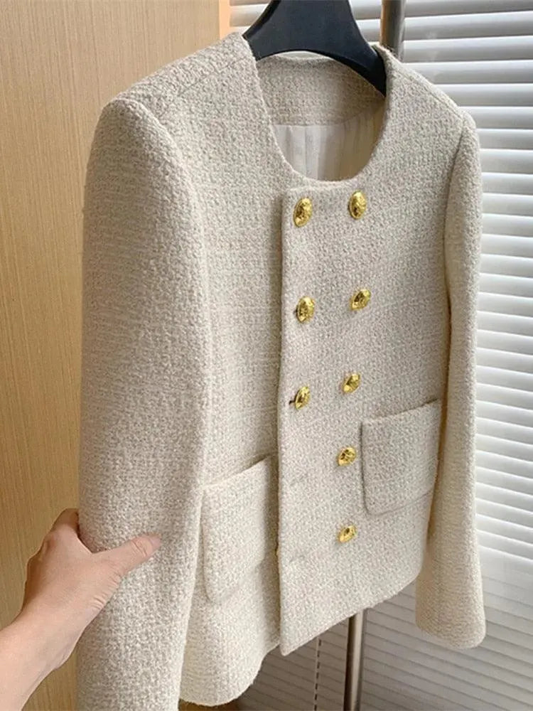 Women’s Cropped Tweed Jacket Modern Style