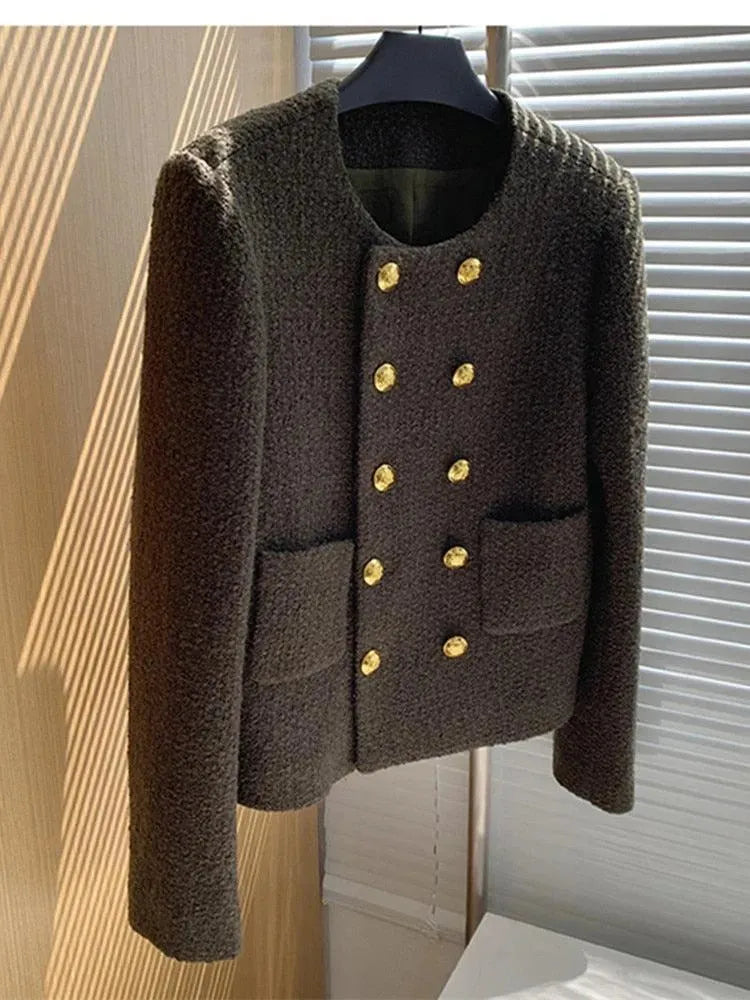 Women’s Cropped Tweed Jacket Modern Style