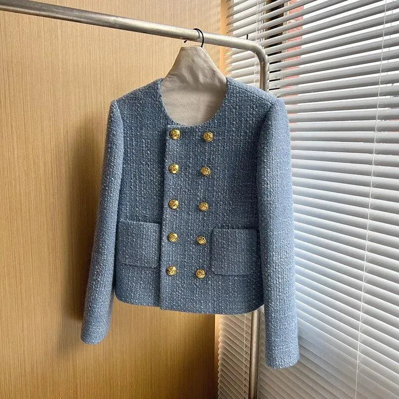 Women’s Cropped Tweed Jacket Modern Style