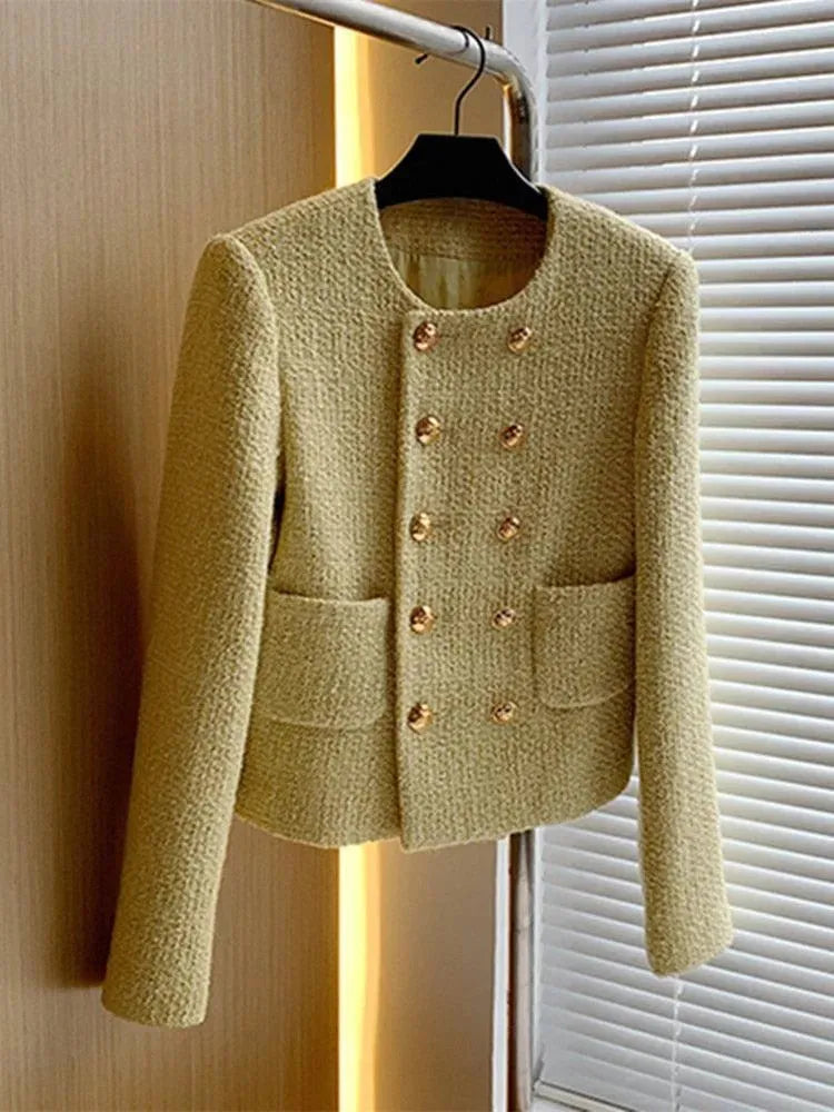 Women’s Cropped Tweed Jacket Modern Style